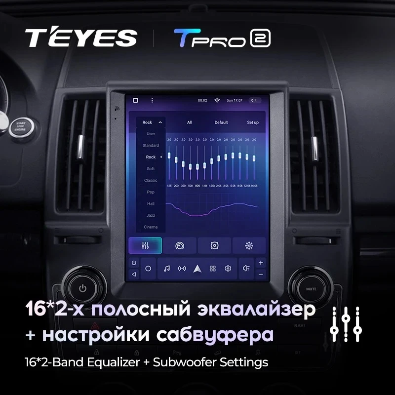 Штатная магнитола Tesla style Teyes TPRO 2 4/64 Land Rover Freelander 2 (2006-2012) Тип-A