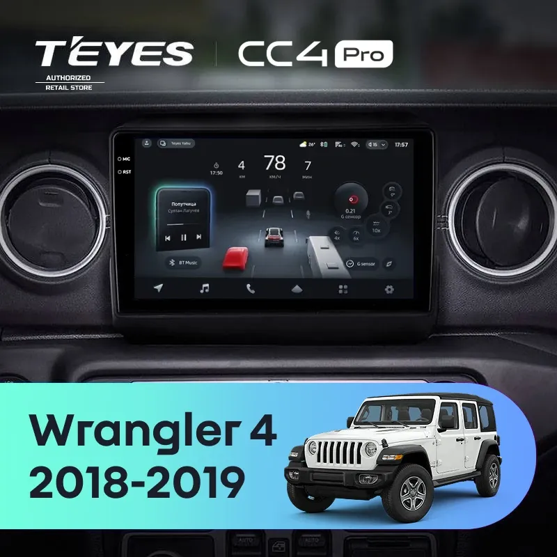 Штатная магнитола Teyes CC4 Pro 12/256 Jeep Wrangler 4 JL (2018-2019)