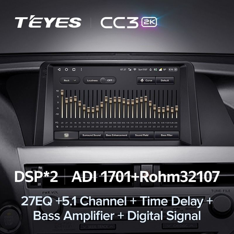 Штатная магнитола Teyes CC3 2K 4/64 Lexus RX270 RX350 RX450h AL10 3 (2008-2015) Тип-A