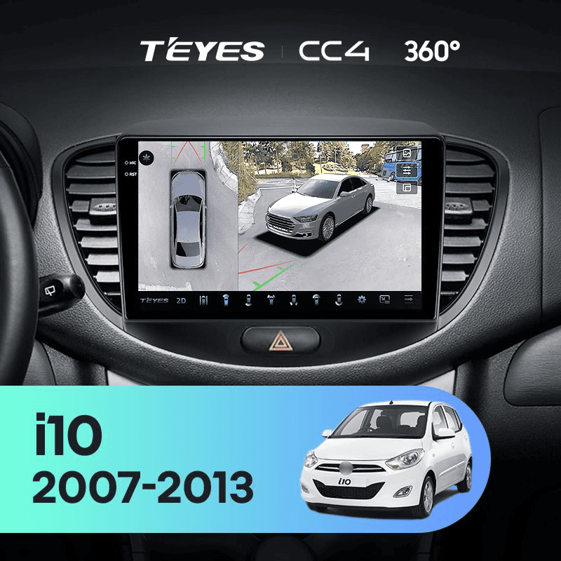 Штатная магнитола Teyes CC4 360 6/64 Hyundai i10 (2007-2013)