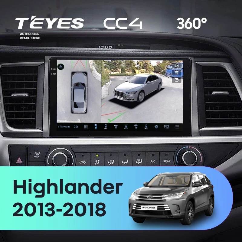 Штатная магнитола Teyes CC4 360 6/64 Toyota Highlander 3 XU50 (2013-2018)