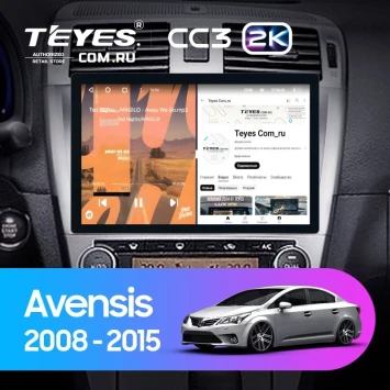 Штатная магнитола Teyes CC3 2K 4/64 Toyota Avensis 3 (2008-2015) F1 (11")