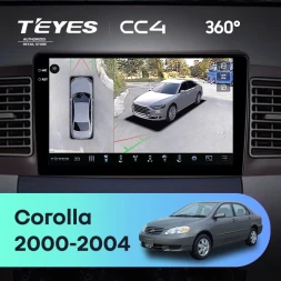Штатная магнитола Teyes CC4 360 8/128 Toyota Corolla E130 E120 (2000-2004)