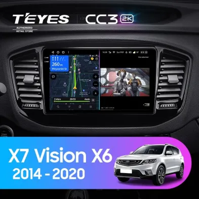 Штатная магнитола Teyes CC3 2K 360 6/128 Geely Emgrand X7 (2014-2020)