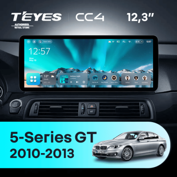 Штатная магнитола Teyes CC4 12.3" 8/128 BMW 5-Series Gran Turismo F07 (CIC) (2010-2013) Universal