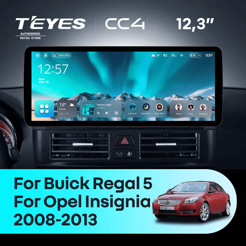 Штатная магнитола Teyes CC4 12.3" 6/64 Opel Insignia G09 ZG09 (2008-2013)