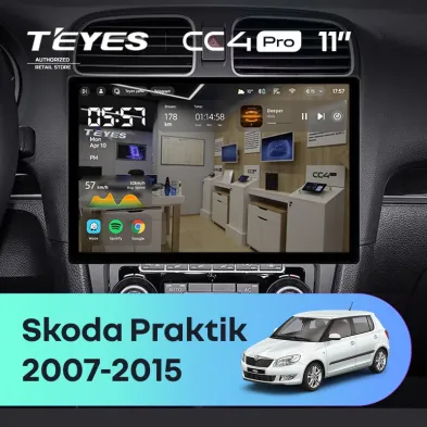 Штатная магнитола Teyes CC4 Pro 12/256 Skoda Praktik (2007-2015) (11")