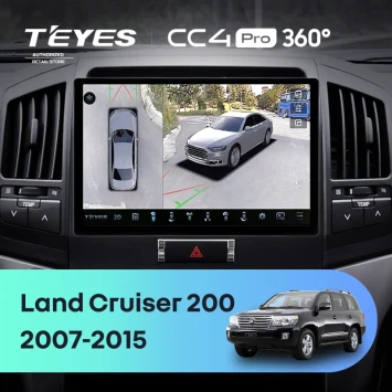 Штатная магнитола Teyes CC4 Pro 360 12/256 Toyota Land Cruiser 200 (2007-2015) F1 (11")