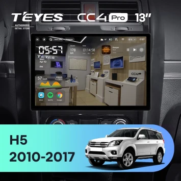 Штатная магнитола Teyes CC4 Pro 8/128 Great Wall Hover H5 (2010-2017) (13")