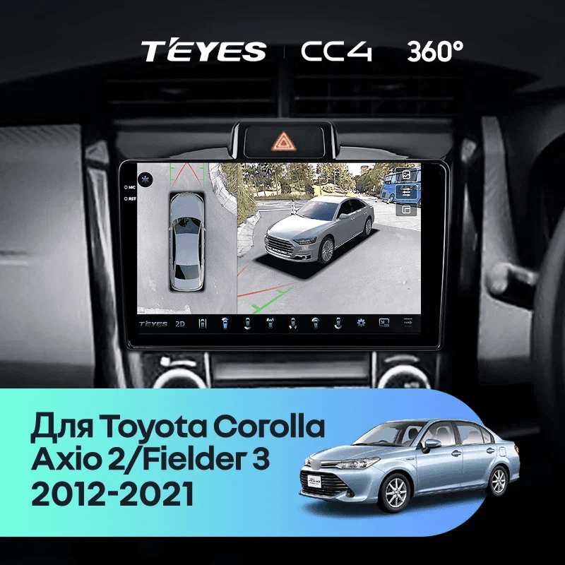 Штатная магнитола Teyes CC4 360 6/64 Toyota Corolla Fielder 3 E160 (2012-2021)