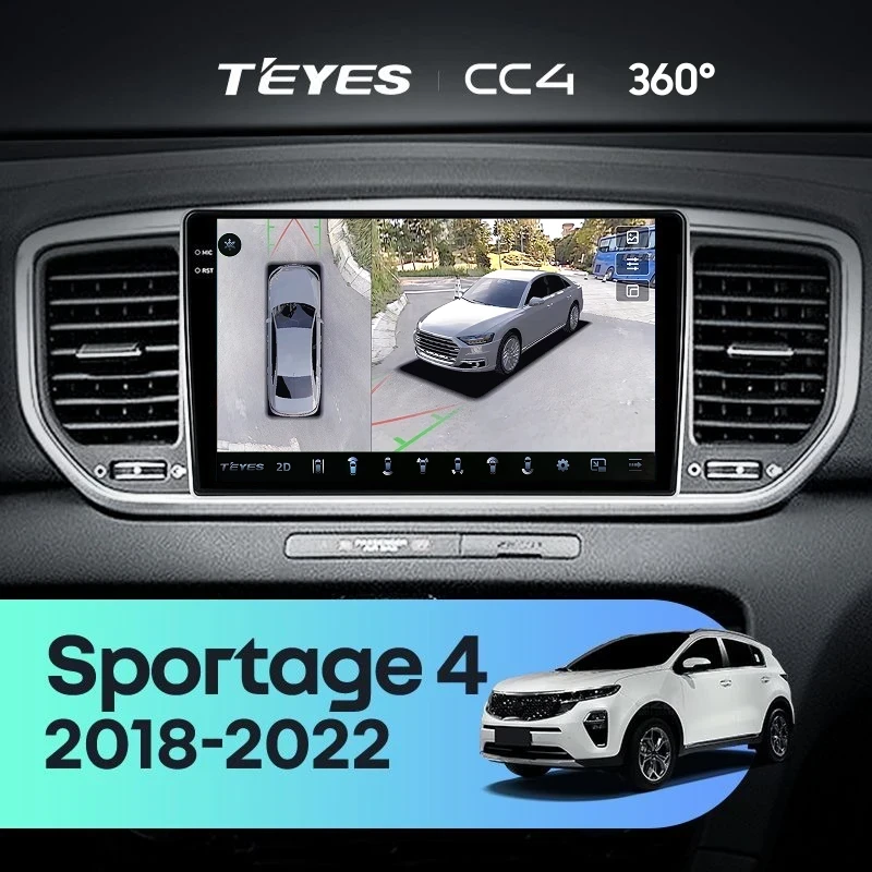Штатная магнитола Teyes CC4 360 6/64 Kia Sportage 4 QL (2018-2022) Тип-A