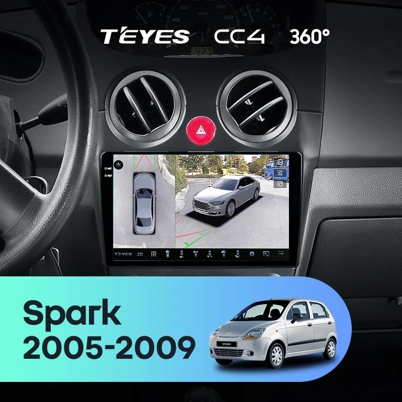Штатная магнитола Teyes CC4 360 6/64 Chevrolet Spark M200 (2005-2009)