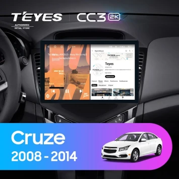 Штатная магнитола Teyes CC3 2K 4/32 Chevrolet Cruze J300 (2008-2014) (13")