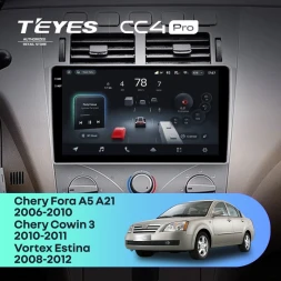 Штатная магнитола Teyes CC4 Pro 8/128 Chery Fora A5 A21 (2006-2010)