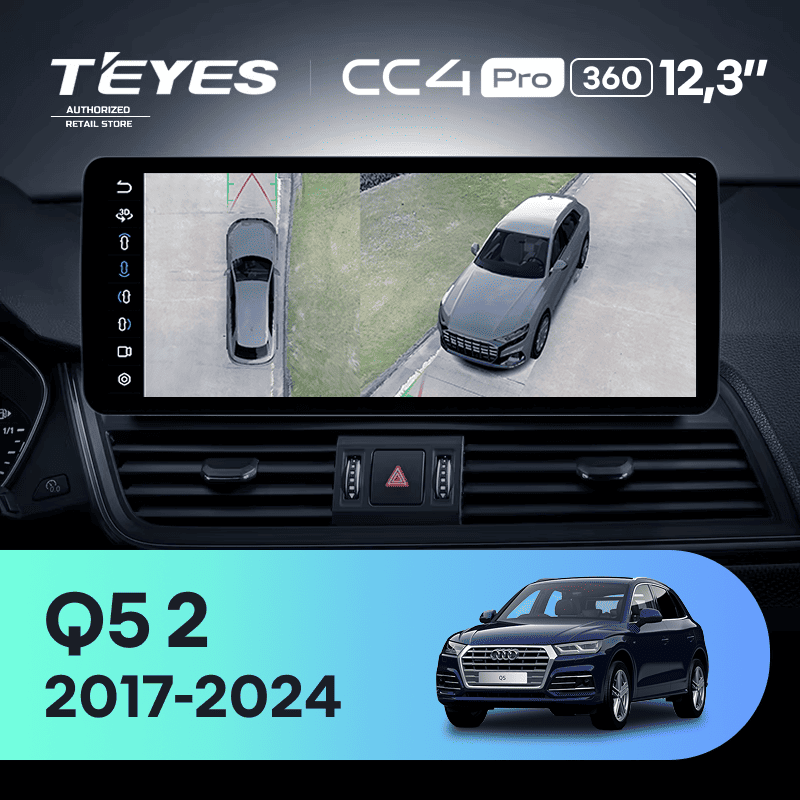 Штатная магнитола Teyes CC4 Pro 12.3" 360 12/256 Audi Q5 2 FY (2017-2024)