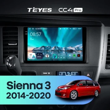 Штатная магнитола Teyes CC4 Pro 12/256 Toyota Sienna 3 XL30 (2014-2020)