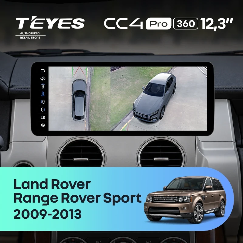 Штатная магнитола Teyes CC4 Pro 12.3" 360 8/128 Land Rover Range Rover Sport (2009-2013)