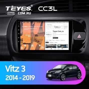 Штатная магнитола Teyes CC3L 4/32 Toyota Vitz III XP130 (2014-2019) Правый руль