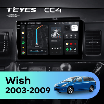 Штатная магнитола Teyes CC4 6/64 Toyota Wish (2003-2009) F2 Правый руль