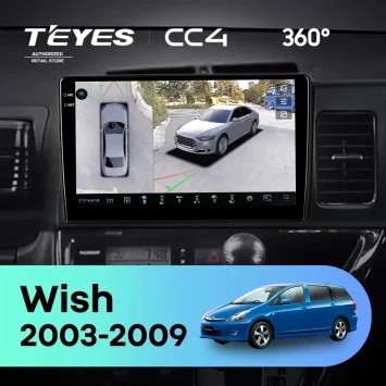 Штатная магнитола Teyes CC4 360 6/64 Toyota Wish (2003-2009) F2 Правый руль