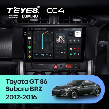 Штатная магнитола Teyes CC4 8/128 Subaru BRZ (2012-2016) Правый руль