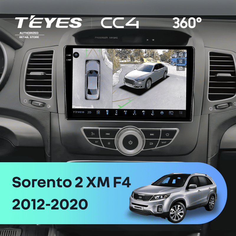 Штатная магнитола Teyes CC4 360 6/64 Kia Sorento 2 XM (2012-2020) F4
