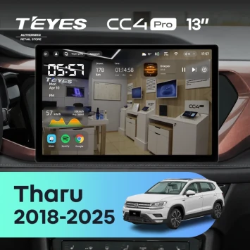Штатная магнитола Teyes CC4 Pro 8/128 Volkswagen Tharu (2018-2025) (13")
