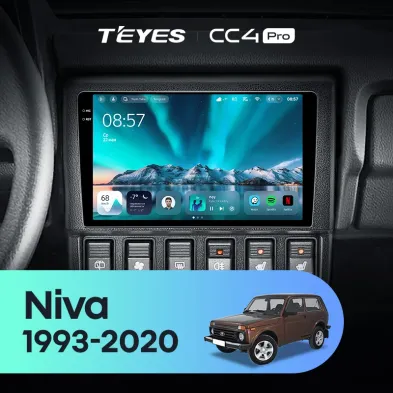 Штатная магнитола Teyes CC4 Pro 8/128 LADA Niva (1993-2020)