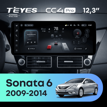 Штатная магнитола Teyes CC4 Pro 12.3" 8/128 Hyundai Sonata 6 YF (2009-2014)