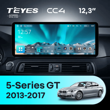 Штатная магнитола Teyes CC4 12.3" 8/128 BMW 5-Series Gran Turismo F07 (NBT) (2013-2017) Universal