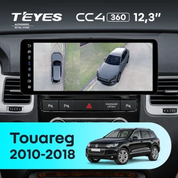 Штатная магнитола Teyes CC4 12.3" 360 8/128 Volkswagen Touareg FL NF (2010-2018) Тип-A