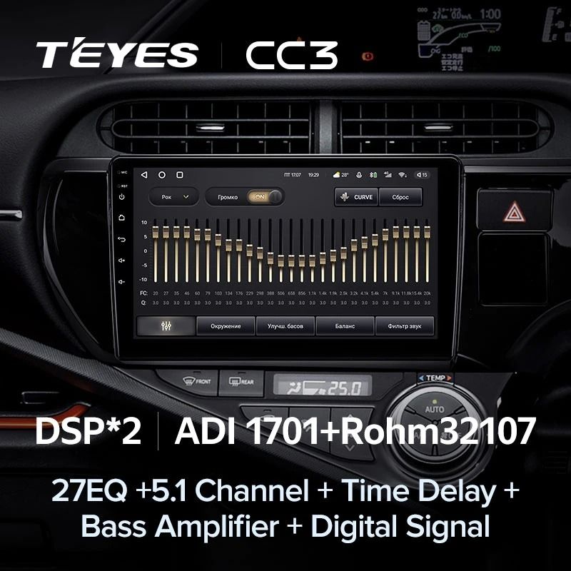 Штатная магнитола Teyes CC3 4/32 Toyota Aqua (2011-2017)