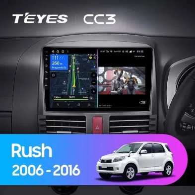 Штатная магнитола Teyes CC3 4/32 Toyota Rush J200 (2006-2016) Правый руль