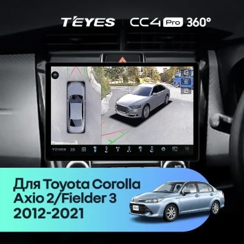 Штатная магнитола Teyes CC4 Pro 360 8/128 Toyota Corolla Fielder 3 E160 (2012-2021) (11")