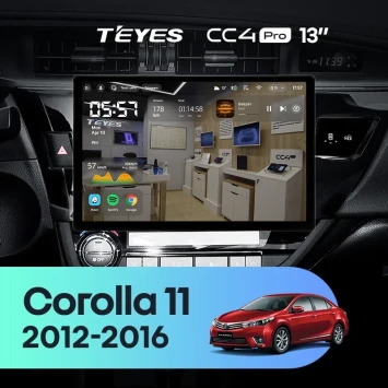 Штатная магнитола Teyes CC4 Pro 8/128 Toyota Corolla (2012-2016) Тип-B (13")