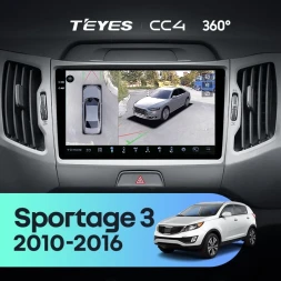 Штатная магнитола Teyes CC4 360 6/64 Kia Sportage 3 SL (2010-2016) Тип-AB