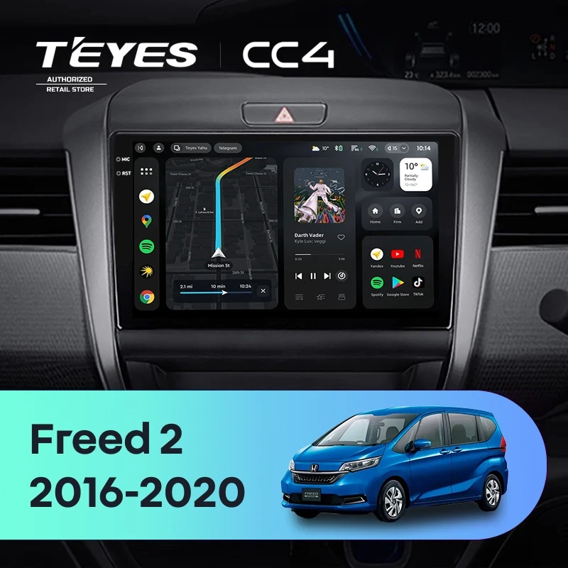 Штатная магнитола Teyes CC4 8/128 Honda Freed 2 (2016-2020)