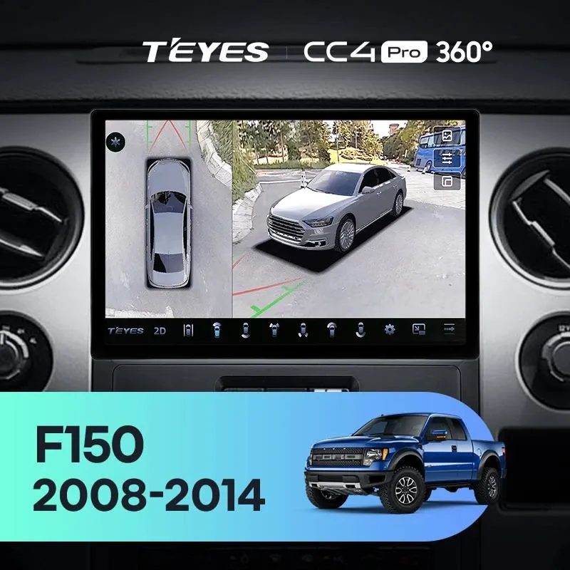 Штатная магнитола Teyes CC4 Pro 360 8/128 Ford F150 P415 Raptor (2008-2014) F2 (13")