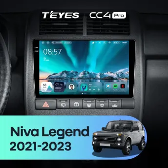 Штатная магнитола Teyes CC4 Pro 8/128 LADA Niva Legend (2021-2023)