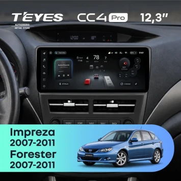Штатная магнитола Teyes CC4 Pro 12.3" 8/128 Subaru Impreza GH GE (2007-2011)