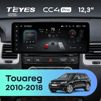Штатная магнитола Teyes CC4 Pro 12.3" 8/128 Volkswagen Touareg FL NF (2010-2018) Тип-B