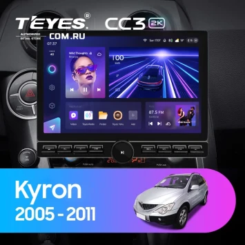 Штатная магнитола Teyes CC3 2K 6/128 SsangYong Kyron (2005-2011) (13" с кнопками)