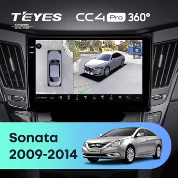 Штатная магнитола Teyes CC4 Pro 360 8/128 Hyundai Sonata 6 YF (2009-2014) Тип-B