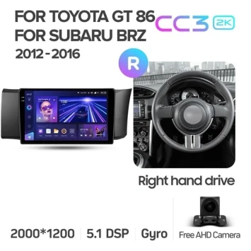 Штатная магнитола Teyes CC3 2K 4/32 Toyota GT 86 (2012-2016) Правый руль