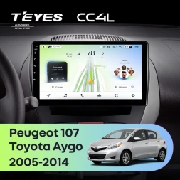 Штатная магнитола Teyes CC4L 4/64 Peugeot 107 (2005-2014)