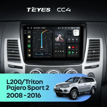 Штатная магнитола Teyes CC4 6/64 Mitsubishi Pajero Sport 2 (2008-2016)