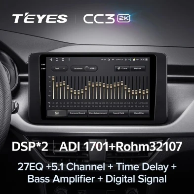 Штатная магнитола Teyes CC3 2K 360 6/128 Skoda Rapid 2 (2019-2023)