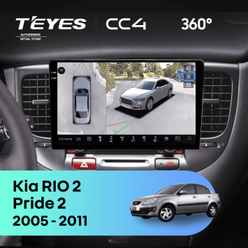 Штатная магнитола Teyes CC4 360 6/64 Kia Rio 2 (2005-2011) F2