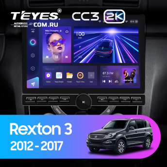 Штатная магнитола Teyes CC3 2K 6/128 SsangYong Rexton Y290 3 (2012-2017) (13" с кнопками)