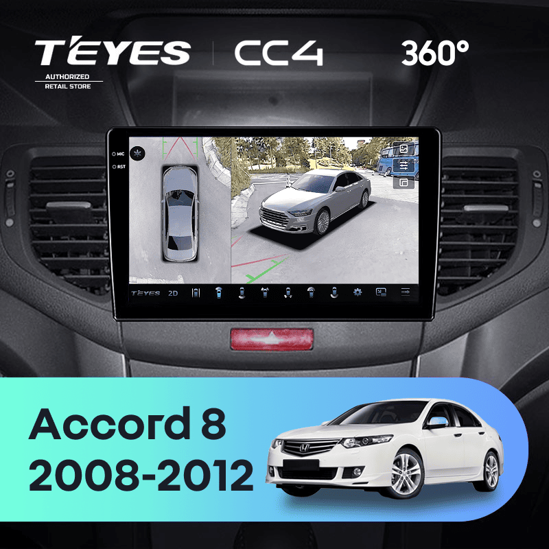Штатная магнитола Teyes CC4 360 6/64 Honda Accord 8 (2008-2012)